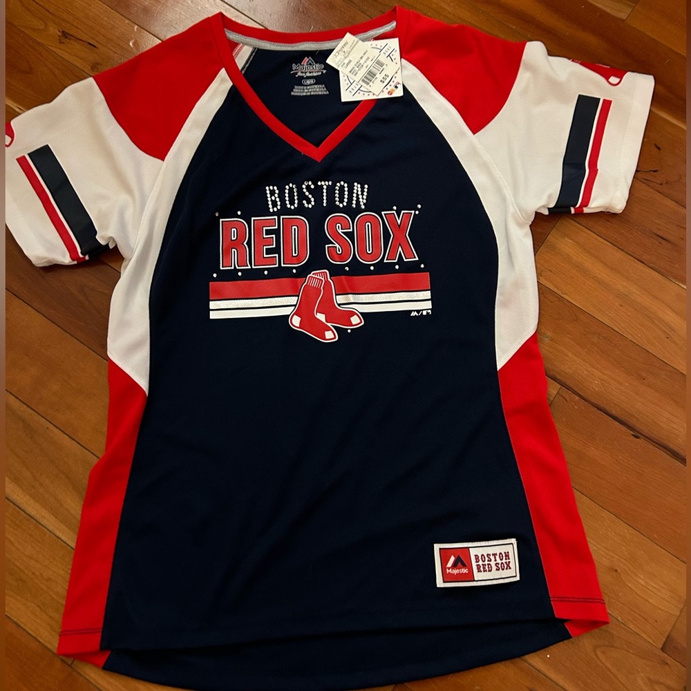 Women’s Large Boston Red Sox’s Shortsleeved Shirt with Rhinestones.  NWT